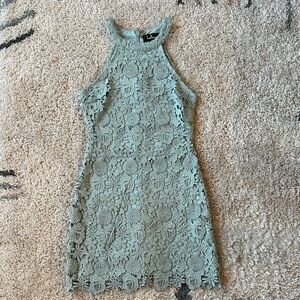 Lulu's Mint Lace Mini Dress